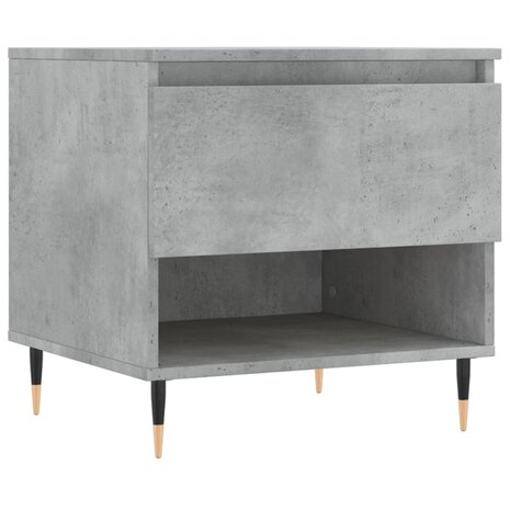 Salontafel 50x46x50 cm bewerkt hout betongrijs 2