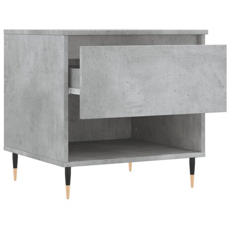 Salontafel 50x46x50 cm bewerkt hout betongrijs 6