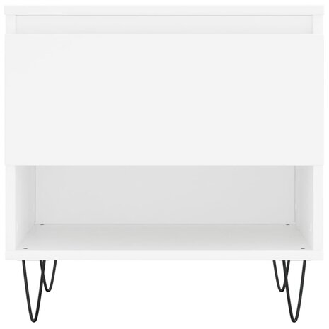 Salontafel 50x46x50 cm bewerkt hout wit 5