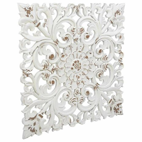 Wanddecoratie Alexandra House Living Wit Sparrenhout Hout MDF 1 x 56 x 56 cm 1