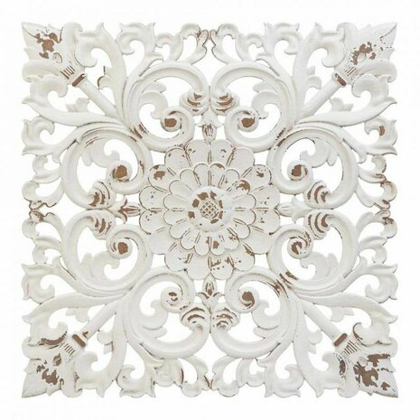 Wanddecoratie Alexandra House Living Wit Sparrenhout Hout MDF 1 x 56 x 56 cm 4