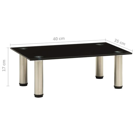 Tv-meubel 40x35x17 cm gehard glas zwart 5