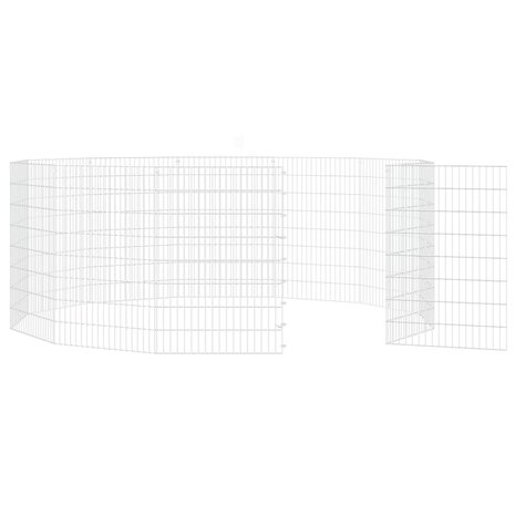 Dierenverblijf 12 panelen 54x80 cm gegalvaniseerd ijzer 5