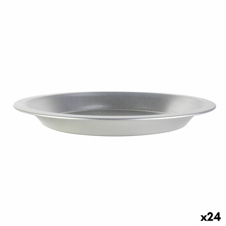 Ovenschaal Zilverkleurig 25 x 2,5 cm (24 Stuks) 1