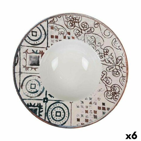 Diep bord La Mediterránea Grecia Porselein Ø 28 cm (6 Stuks) 1