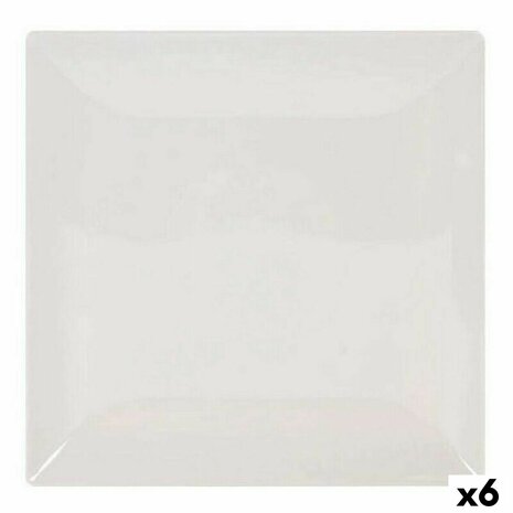 Dinerbord La Mediterránea Elite Keramiek Ivoor 26,5 x 26,5 x 2,5 cm (6 Stuks) 1