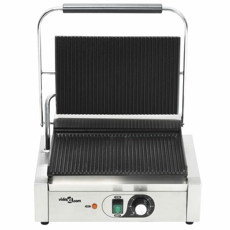 Panini grill gegroefd 2200 W 43x30,5x20 cm 4