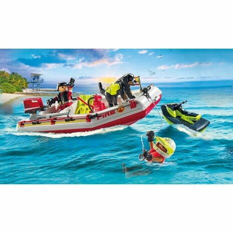 Playset Playmobil Action Heroes - Fireboat and Water Scooter 71464 52 Onderdelen 6