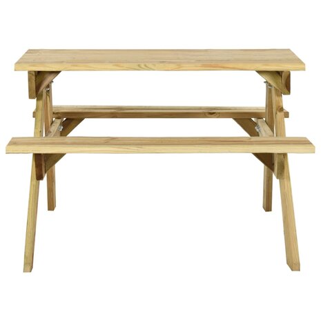 Picknicktafel met banken 110x123x73 cm geïmpregneerd grenenhout 2