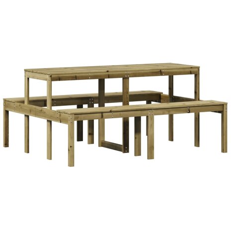 Picknicktafel 160x134x75 cm geïmpregneerd grenenhout 2