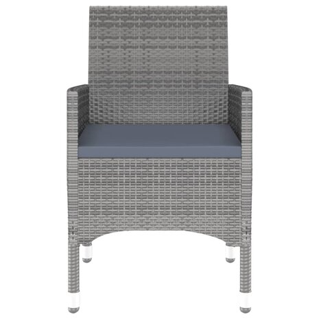 3-delige Tuinset poly rattan grijs 6