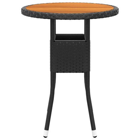 3-delige Tuinset poly rattan zwart 4