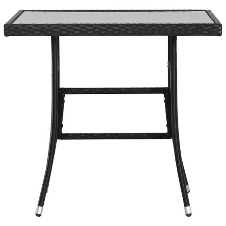 3-delige Tuinset poly rattan zwart 8