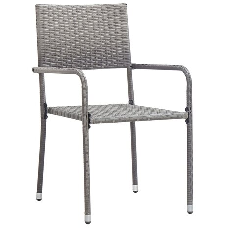 3-delige Tuinset poly rattan antracietkleurig en grijs 4
