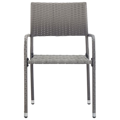 3-delige Tuinset poly rattan antracietkleurig en grijs 5
