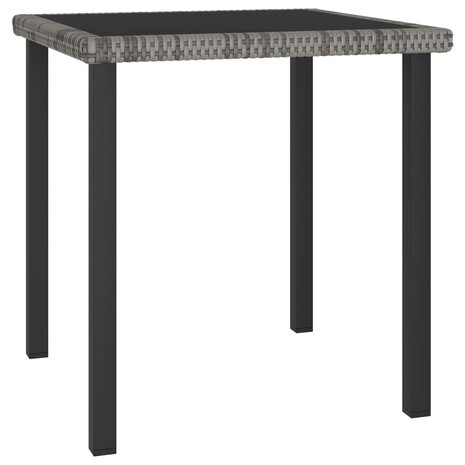 3-delige Tuinset poly rattan grijs 3