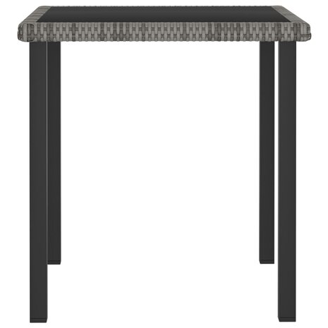 3-delige Tuinset poly rattan grijs 4
