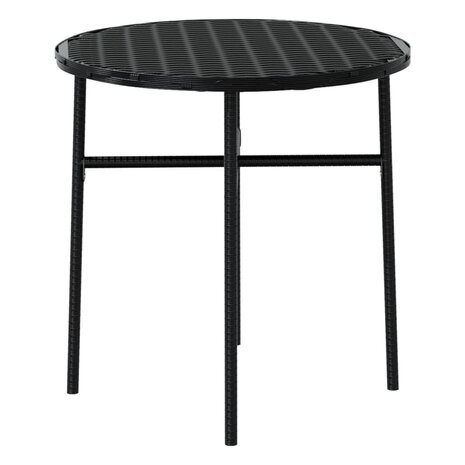 3-delige Tuinset poly rattan zwart 6