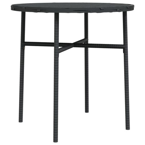 3-delige Tuinset poly rattan zwart 5
