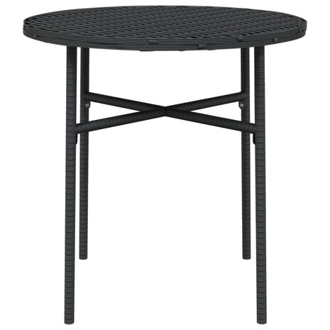 3-delige Tuinset poly rattan zwart 6