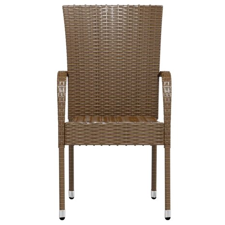 3-delige Tuinset poly rattan bruin 4