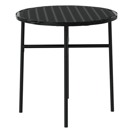 3-delige Tuinset poly rattan zwart 6