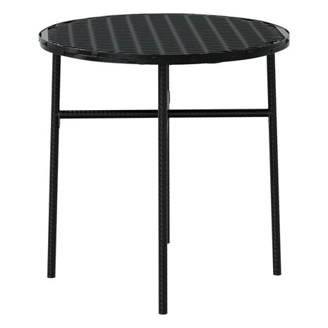 3-delige Tuinset poly rattan zwart 6
