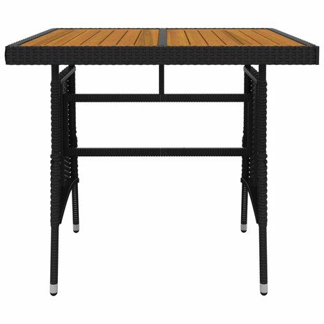 3-delige Tuinset poly rattan zwart 7