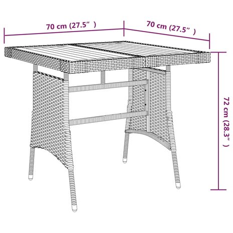 3-delige Tuinset poly rattan zwart 9