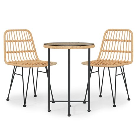 3-delige Tuinset poly rattan 2
