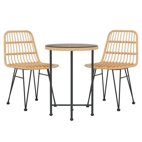 3-delige Tuinset poly rattan 3