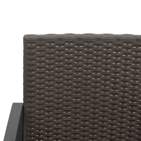 3-delige Tuinset met kussens polypropeen rattan bruin 6