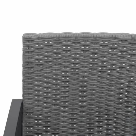 3-delige Tuinset met kussens polypropeen rattan donkergrijs 6