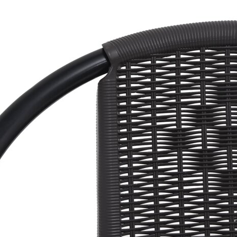 Tuinstoelen 2 st 110 kg kunststof rattan en staal 6