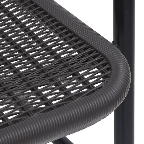 Tuinstoelen 2 st 110 kg kunststof rattan en staal 7