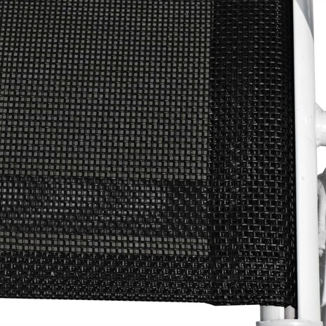 Tuinstoelen stapelbaar 2 st staal en textileen zwart 6