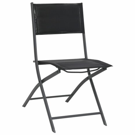 Tuinstoelen inklapbaar 2 st staal en textileen 2
