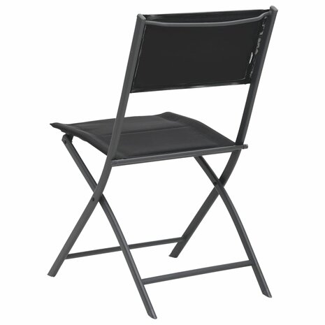 Tuinstoelen inklapbaar 2 st staal en textileen 5