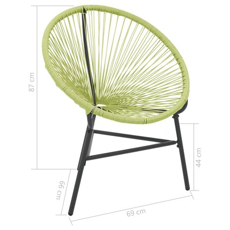 Tuinstoel Acapulco poly rattan groen 7