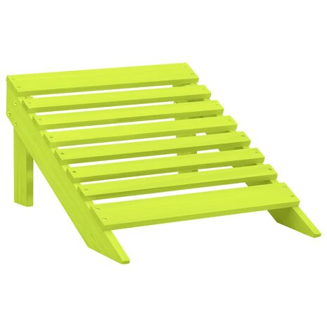 Tuinstoel Adirondack met voetenbank massief vurenhout groen 7