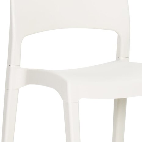 Tuinstoelen 2 st polypropeen wit 8