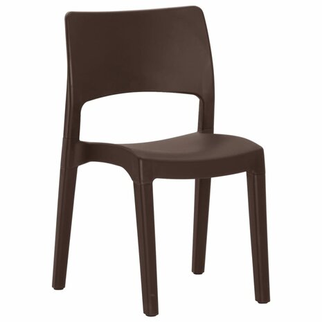 Tuinstoelen 2 st polypropeen mokkakleurig 3