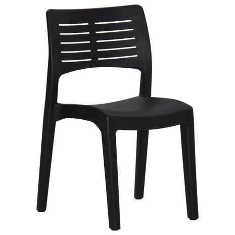 Tuinstoelen 2 st polypropeen antracietkleurig 3