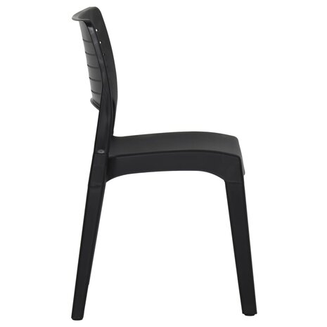 Tuinstoelen 2 st polypropeen antracietkleurig 5