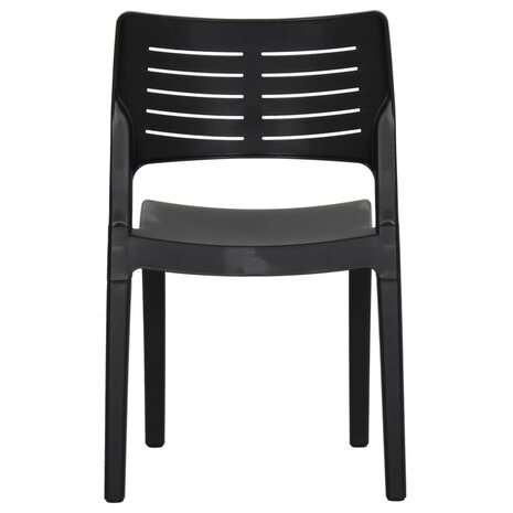 Tuinstoelen 2 st polypropeen antracietkleurig 6