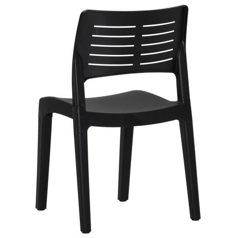 Tuinstoelen 2 st polypropeen antracietkleurig 7