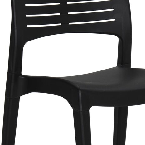 Tuinstoelen 2 st polypropeen antracietkleurig 8