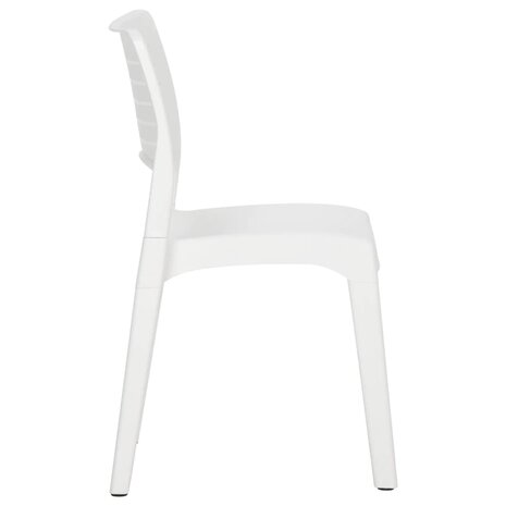 Tuinstoelen 2 st polypropeen wit 5