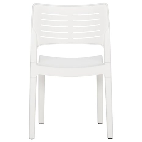 Tuinstoelen 2 st polypropeen wit 6
