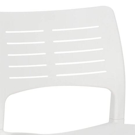 Tuinstoelen 2 st polypropeen wit 8